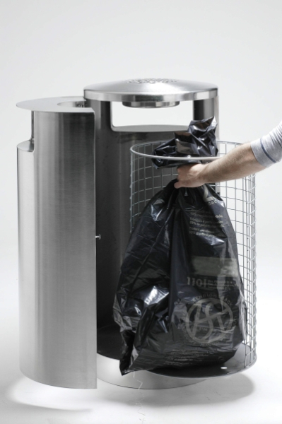 Abfalleimer CITY 110 Liter aus Edelstahl